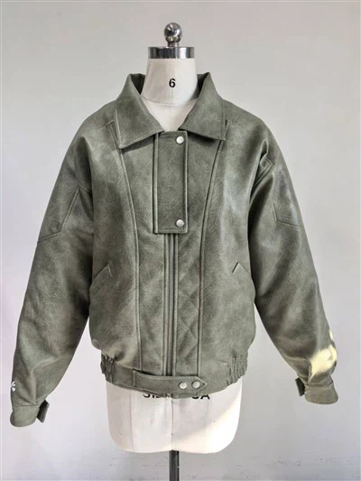 Ladies' Quilted Leather Jacket